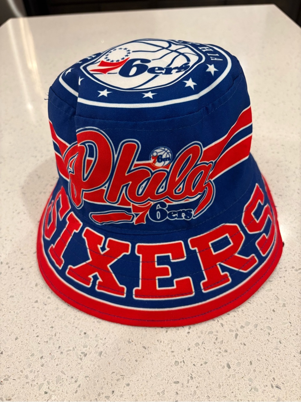 Philadelphia 76ers Reversible Bucket Hat Retro OSFM Blue Red New